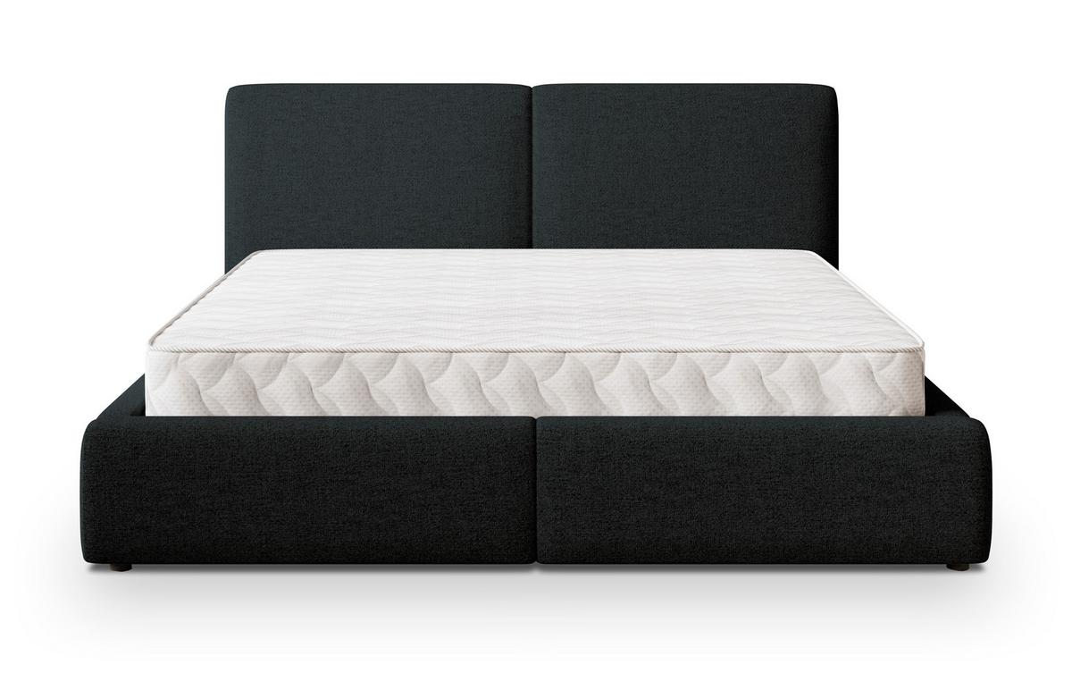 POLSTERBETT FELURO NV 200x200 cm mit Bettkästen - Schwarz - Schwarz, Holz/Textil - MASSENO