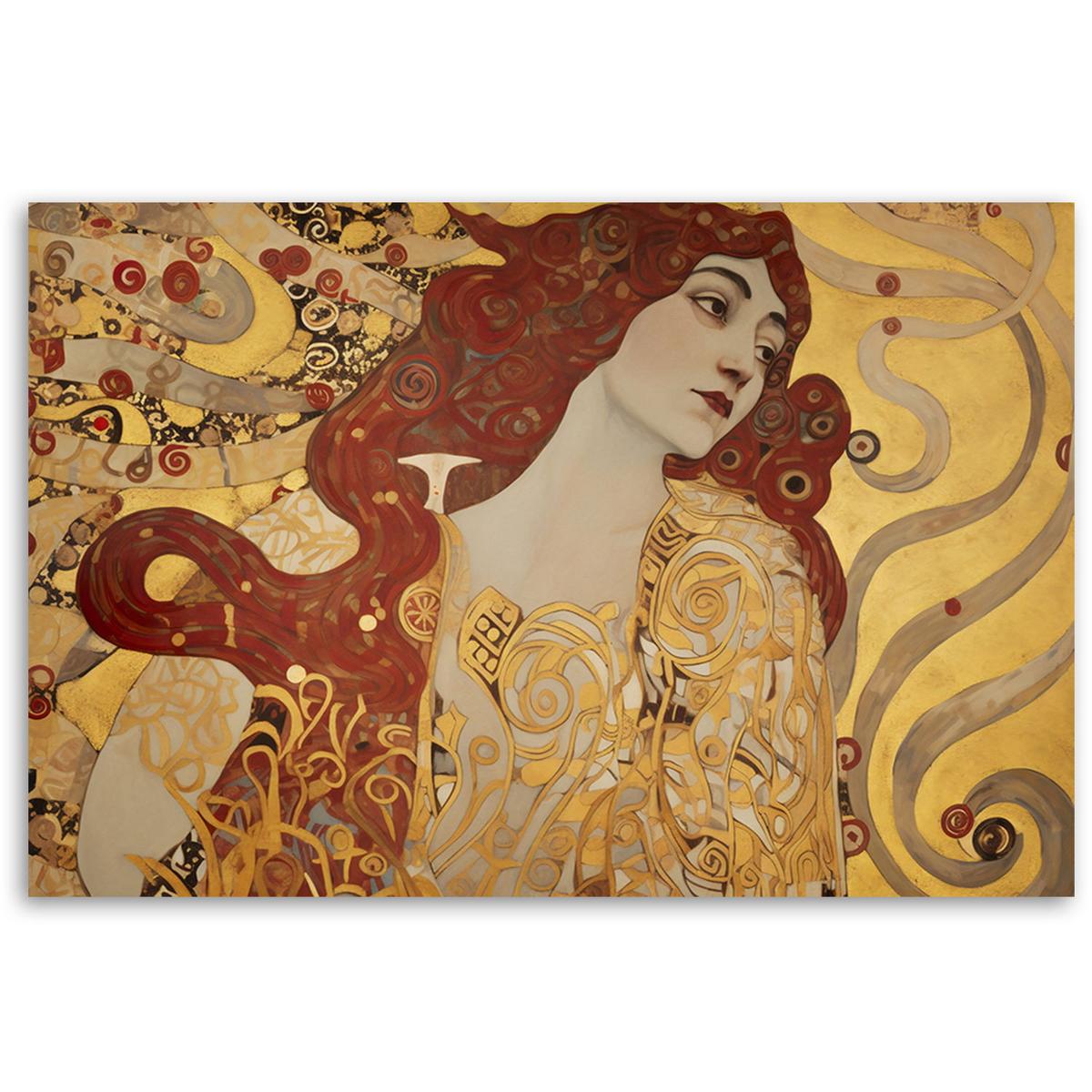 KUNSTDRUCK Gold 100/70 cm - Goldfarben, Textil (100/70cm) - KUNSTLOFT
