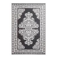 OUTDOORTEPPICH Orientalisch gemustert 120/186 cm - Schwarz/Weiß, Kunststoff (120/186cm) - Homescapes