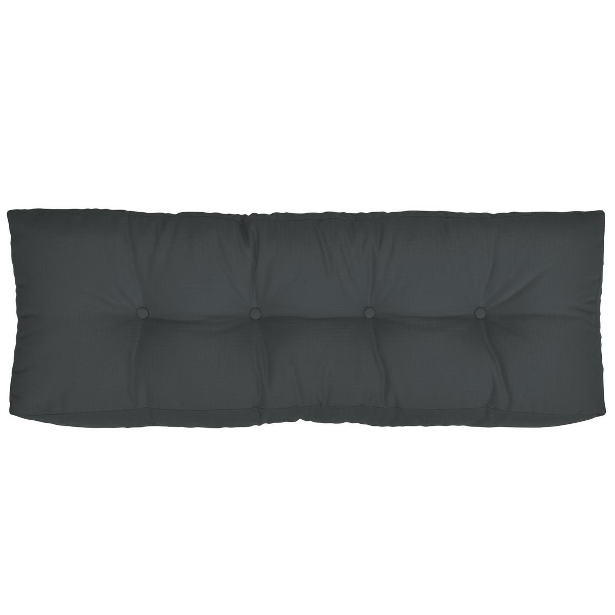 PALETTENKISSEN Eco Elements Rücken 120/40/10 cm Graphitgrau - Grau, Textil (40/10/120cm) - Beautissu 