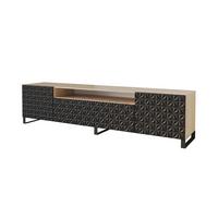 LOWBOARD VIRA-S 200x53x41 cm - Artisan / Schwarz - Schwarz, Holzwerkstoff (200/53/41cm) - ALTDECOR