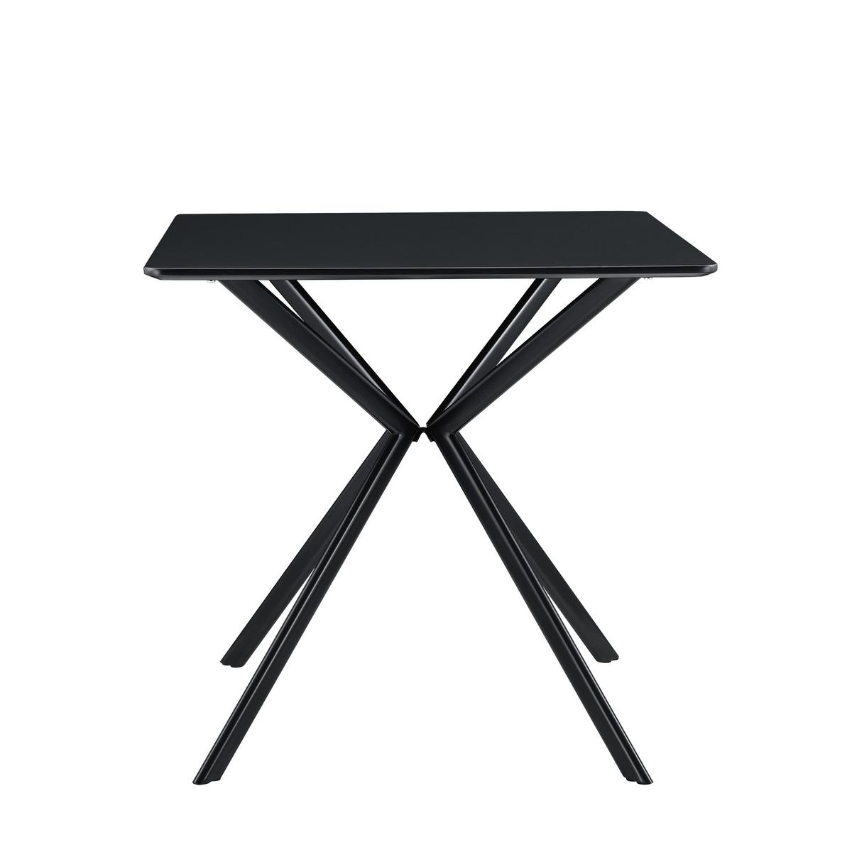 ESSTISCH Ankara - Schwarz, Holzwerkstoff/Metall (78/78/75cm) - [en.casa]