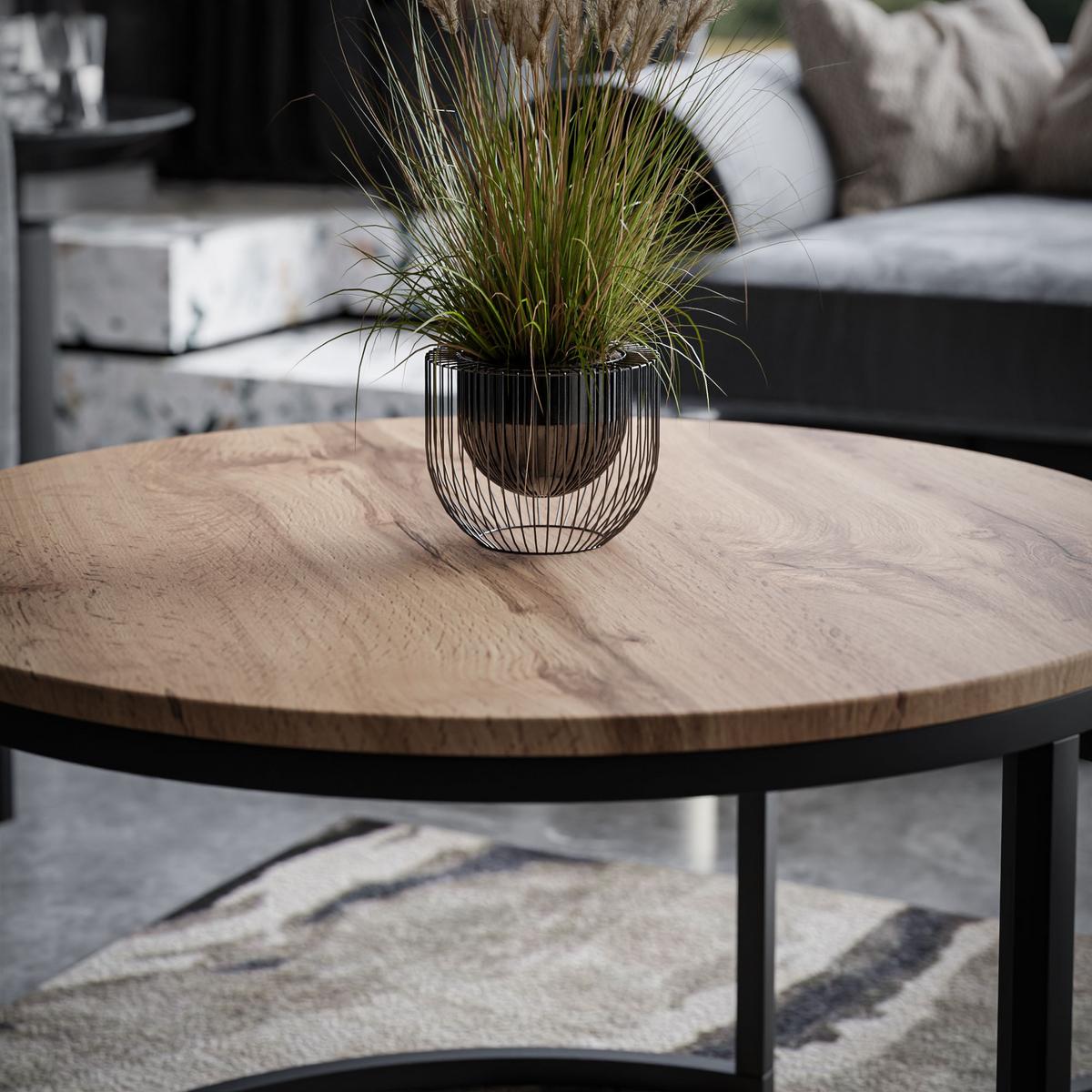 COUCHTISCH CIRI MIX SLIM 2-in-1 - Braun, Holzwerkstoff (70/70/48cm) - Lookway