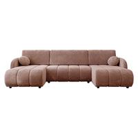 WOHNLANDSCHAFT Zara LC2rLC - Gelb/Schwarz, Holz/Kunststoff (318/88/160cm) - MIRJAN24