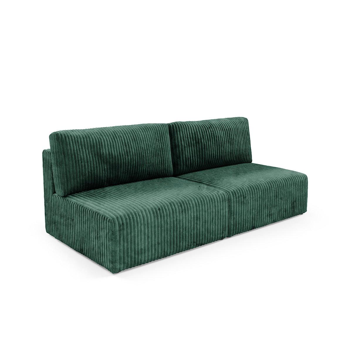 SOFA Angela 3 Sitzplätze Tannengrün - Grün, Holz (216/86/102cm) - Petits-meubles