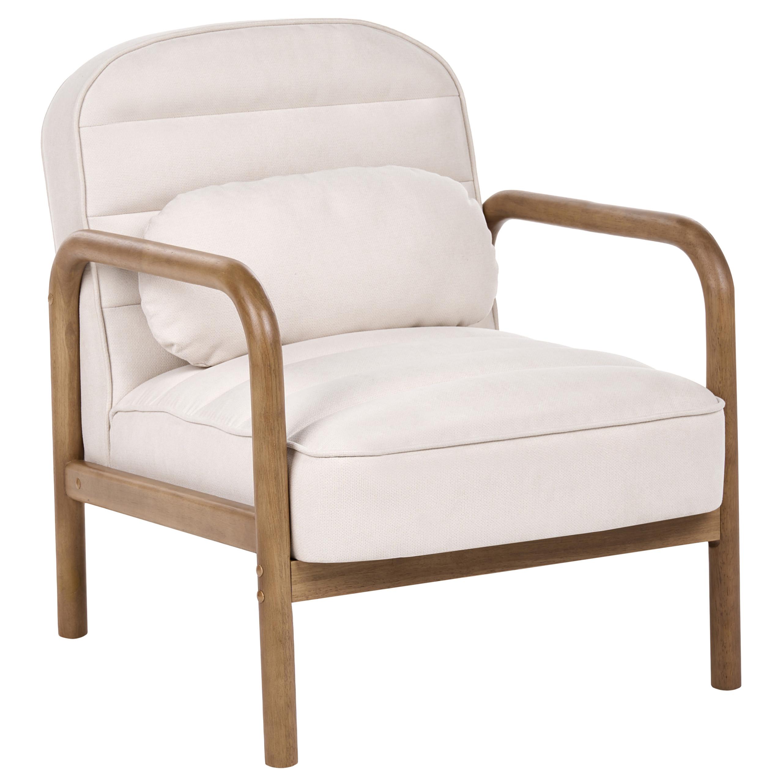 SESSEL Stoff Hellbeige Agger - Beige/Braun, Textil (67/78/81cm) - Beliani