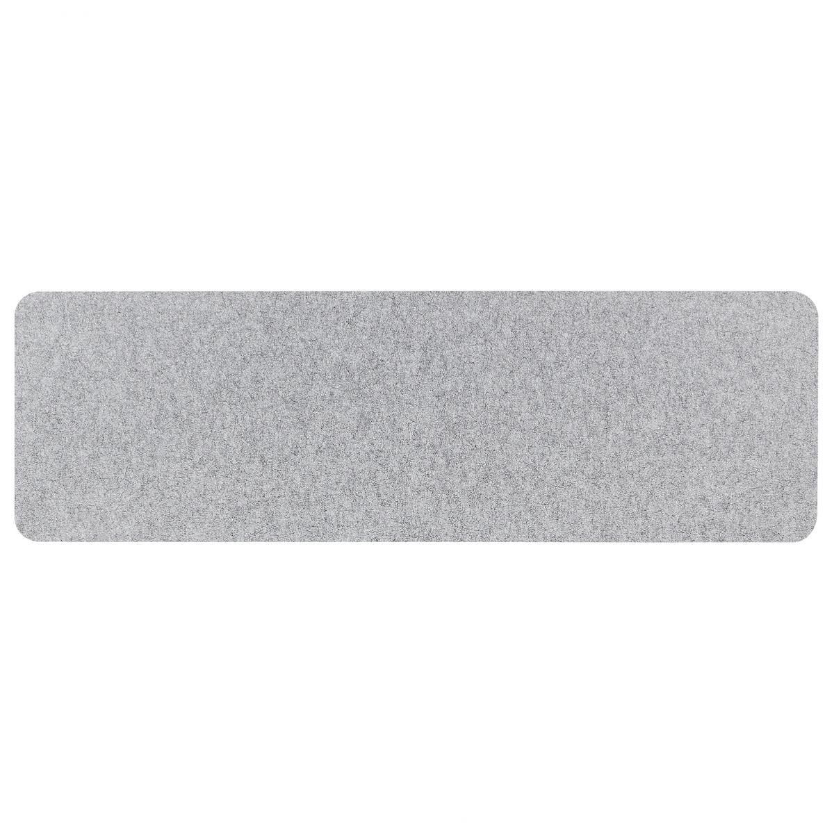 SCHREIBTISCHTRENNWAND 160 x 50 cm Hellgrau Split - Grau, Textil (160/50/1cm) - Beliani