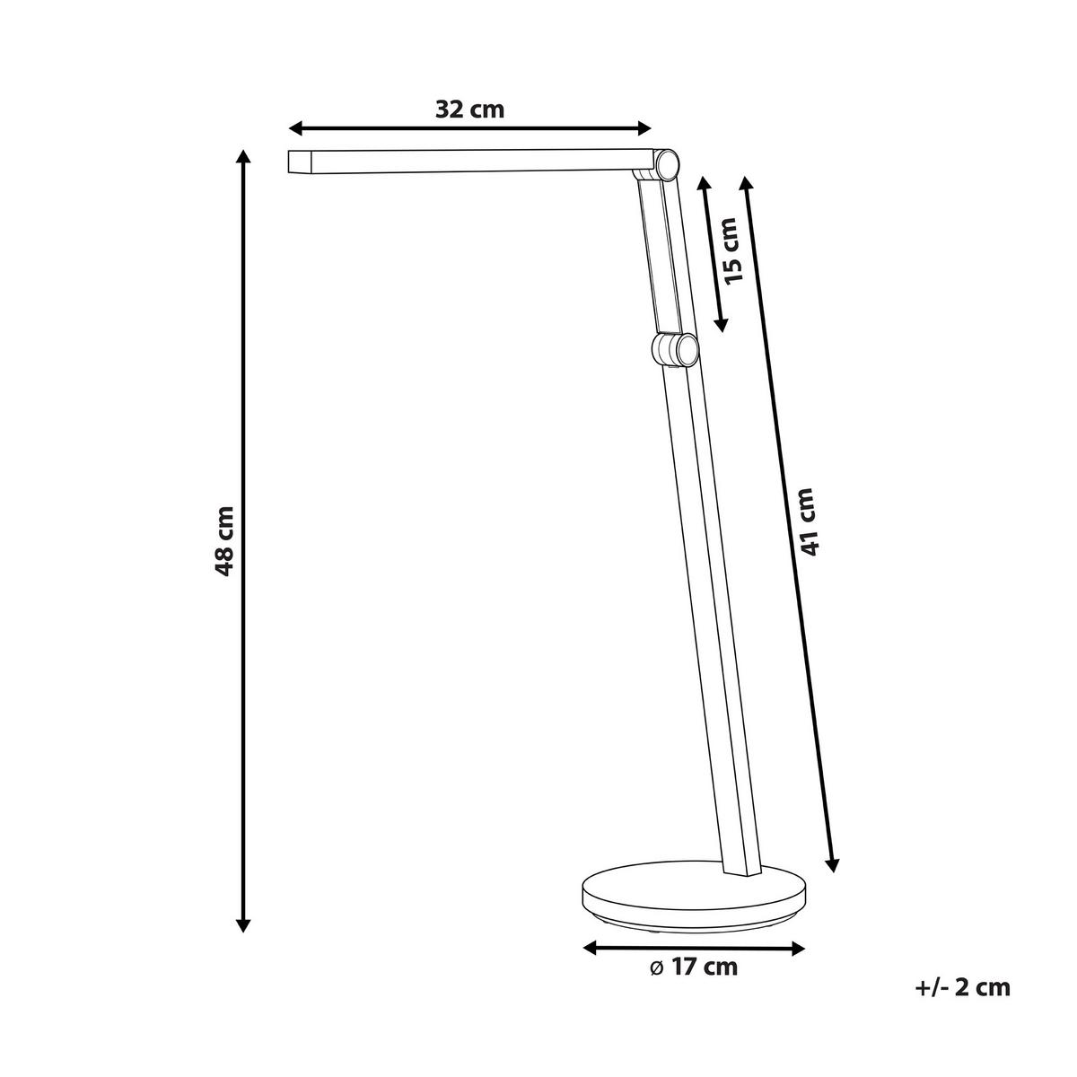SCHREIBTISCHLAMPE Dorado 17/32/48 cm - Schwarz, Kunststoff (17/32/48cm) - Beliani