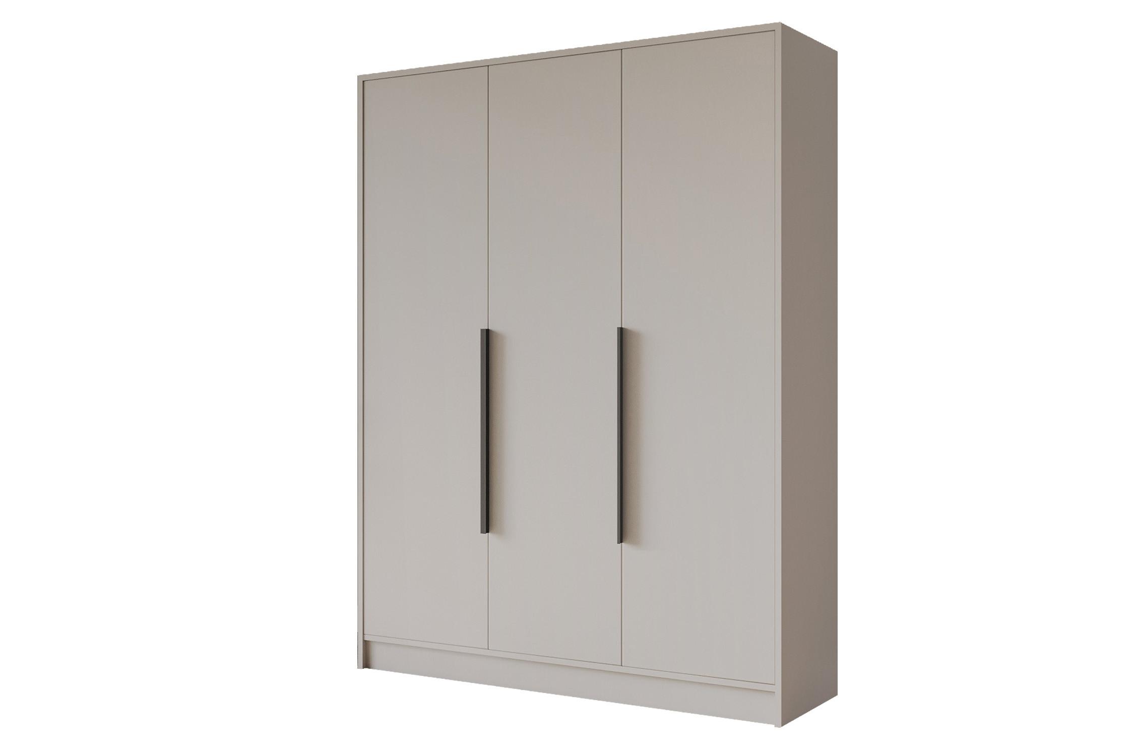 KLEIDERSCHRANK - PORTO - 150 - Kaschmir - Kaschmir/Schwarz, Holzwerkstoff (150/200/51cm) - ALTDECOR