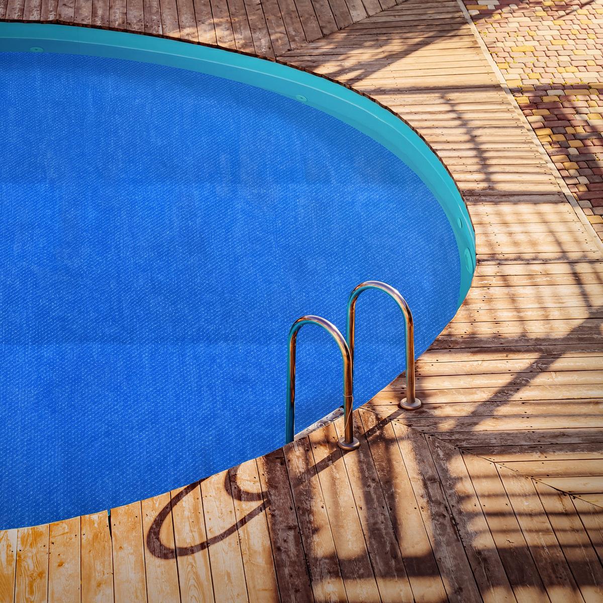 POOL SOLARFOLIE rund Ø 500 cm Blau 120µm aus PE-Luftpolster - Blau, Kunststoff (500/500cm) - ECD-Germany