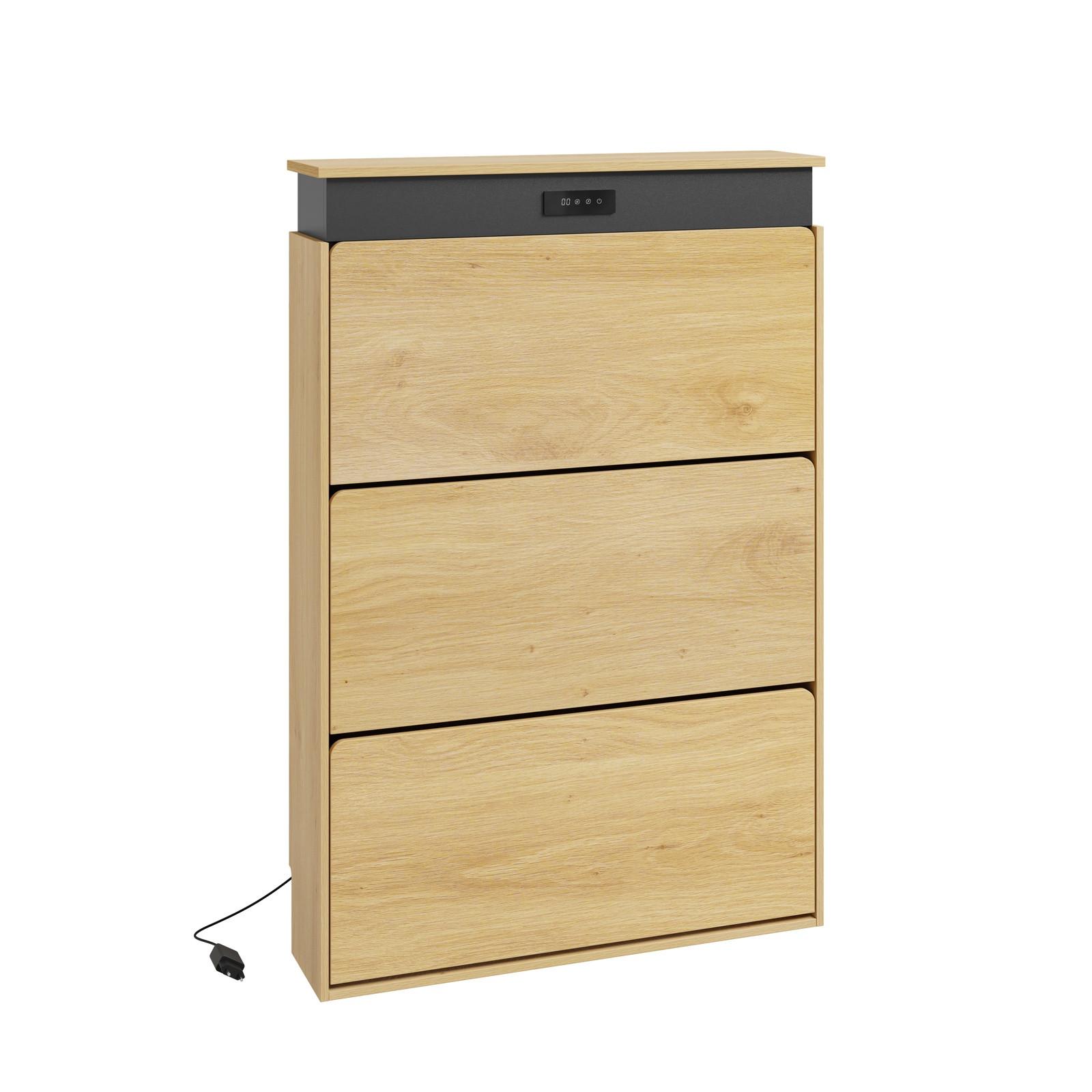 SCHUHREGAL mit klappbaren Fächern und Deodorisierer FSR226-E-N - Ahornfarben, Fell (19/115.4/78cm) - SoBuy