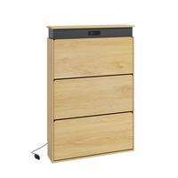 SCHUHREGAL mit klappbaren Fächern und Deodorisierer FSR226-E-N - Ahornfarben, Fell (19/115.4/78cm) - SoBuy