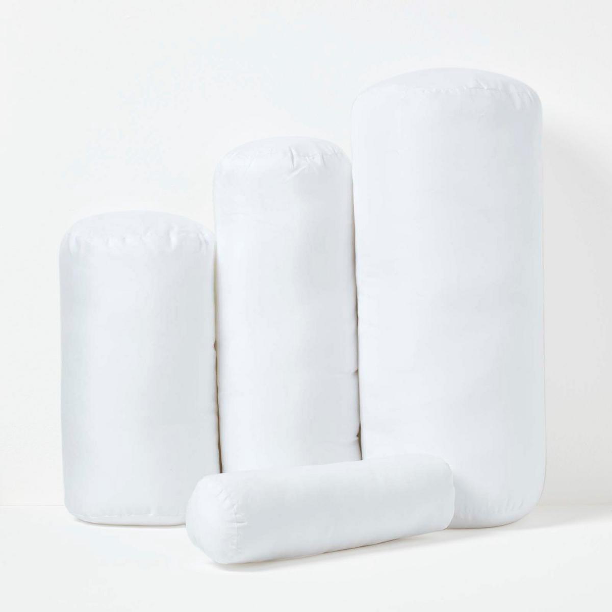 NACKENROLLE Füllkissen – Mikrofaser, 30/9 cm - Weiß, Textil (9/30cm) - Homescapes