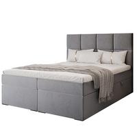 BOXBETT 120x200 cm mit Topper - Hellgrau, Textil (140/200cm) - Idohome