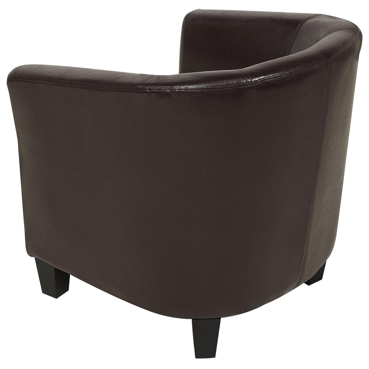 SESSEL Kunstleder Braun Borwick - Braun, Kunststoff/Textil (68/69/58cm) - Beliani