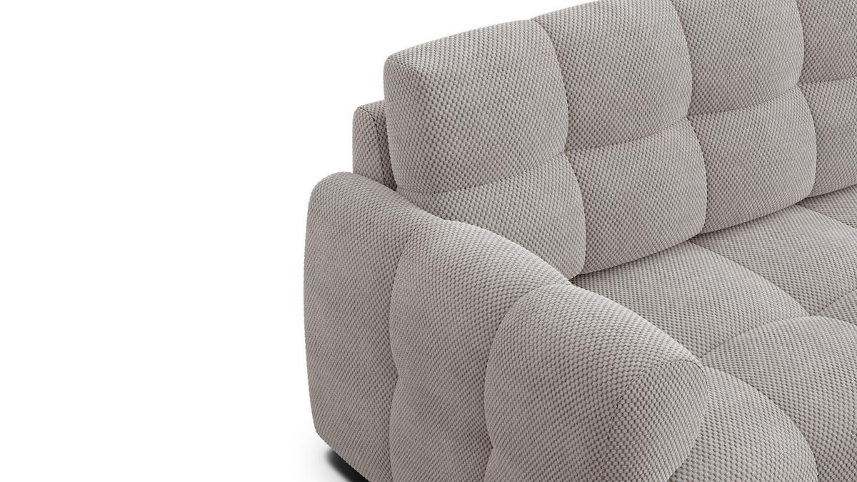ECKSOFA MELLOW 4-Sitzer, beige - Beige/Schwarz, Holz/Textil (262/156cm) - Wozimo