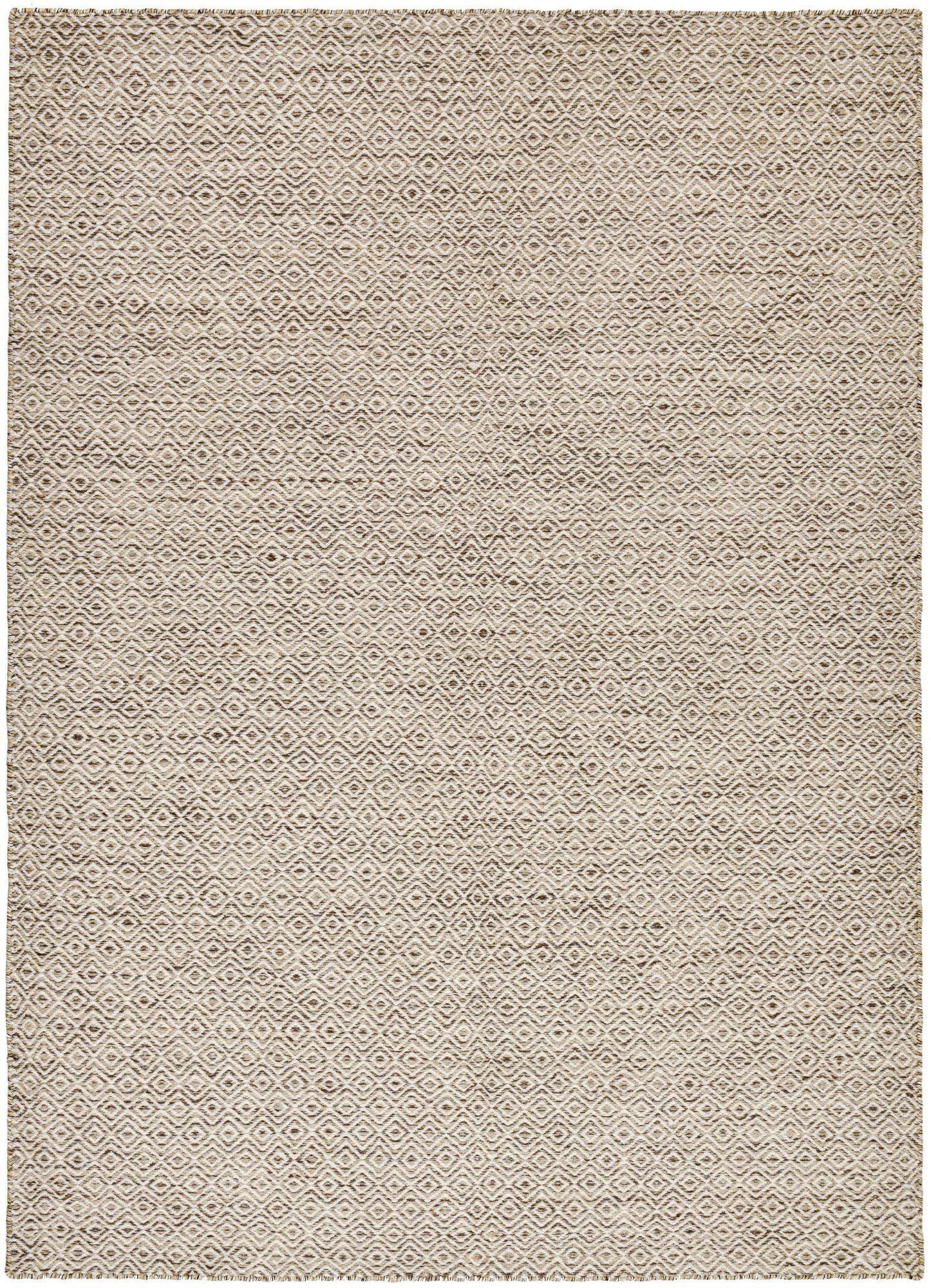 HANDWEBTEPPICH 2-Seitiger Skandi, modern 130x190 cm - Beige, Textil (130/190cm) - Rug and Roll