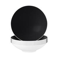 SUPPENTELLER Life Fashion Glamorous Black ø 20 cm 6er Set - Schwarz, Keramik (20cm) - Seltmann Weiden