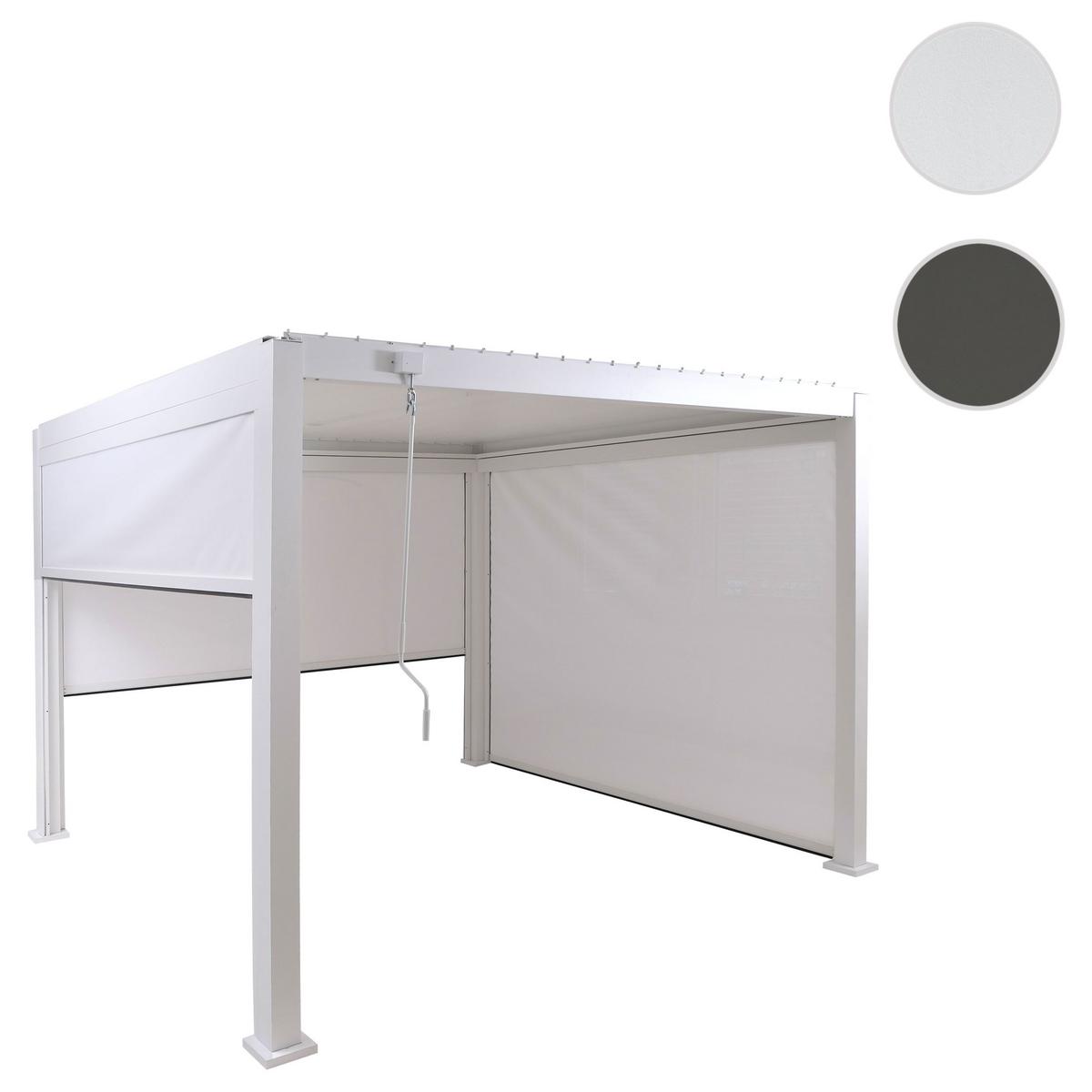 PERGOLA MIT SEITENWAND Weiß - Weiß, Metall (302/235/302cm) - MCW