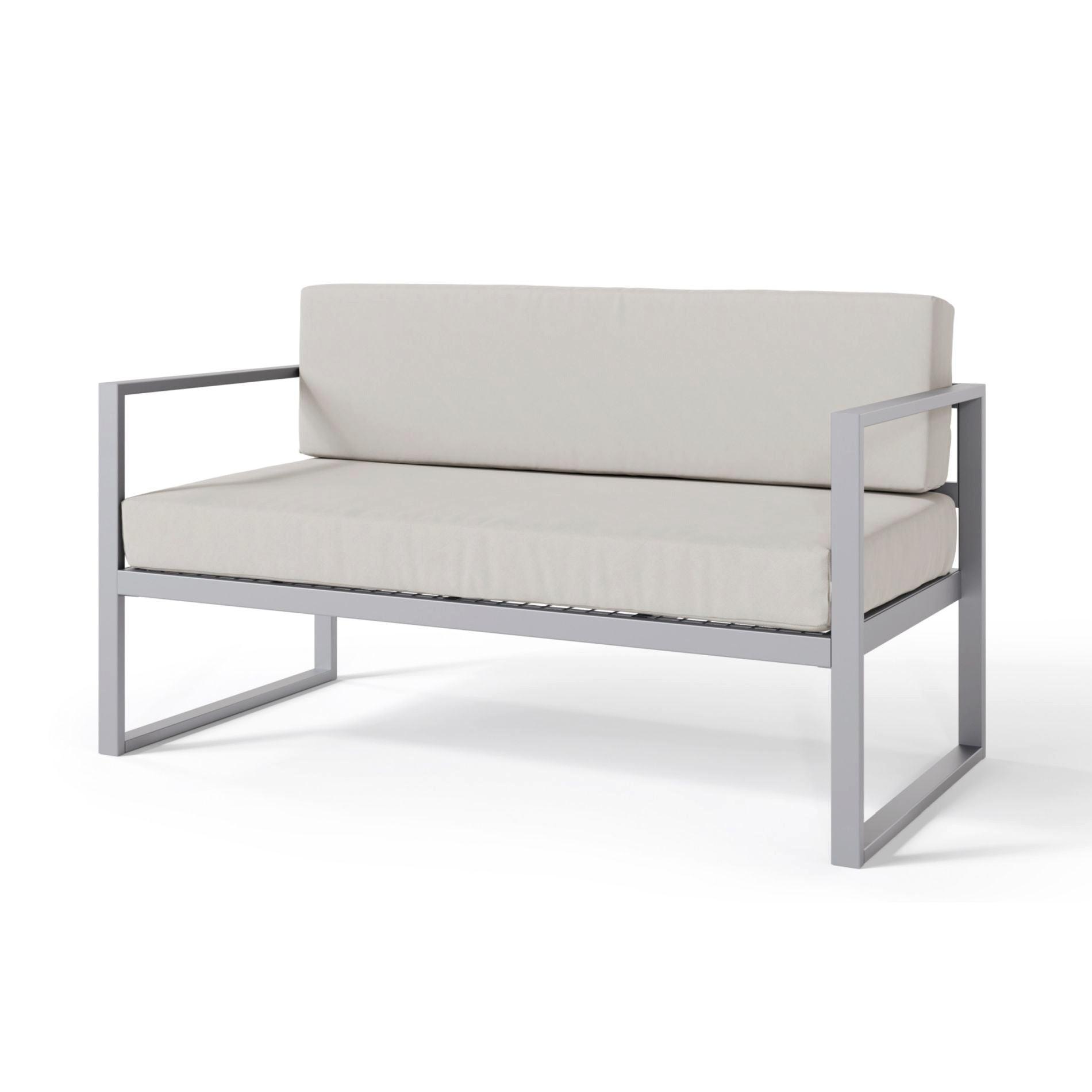 GARTEN-SOFA Dywilly Grau/Grau - Grau, Textil (128/72/65cm) - Selsey