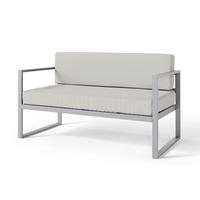 GARTEN-SOFA Dywilly Grau/Grau - Grau, Textil (128/72/65cm) - Selsey