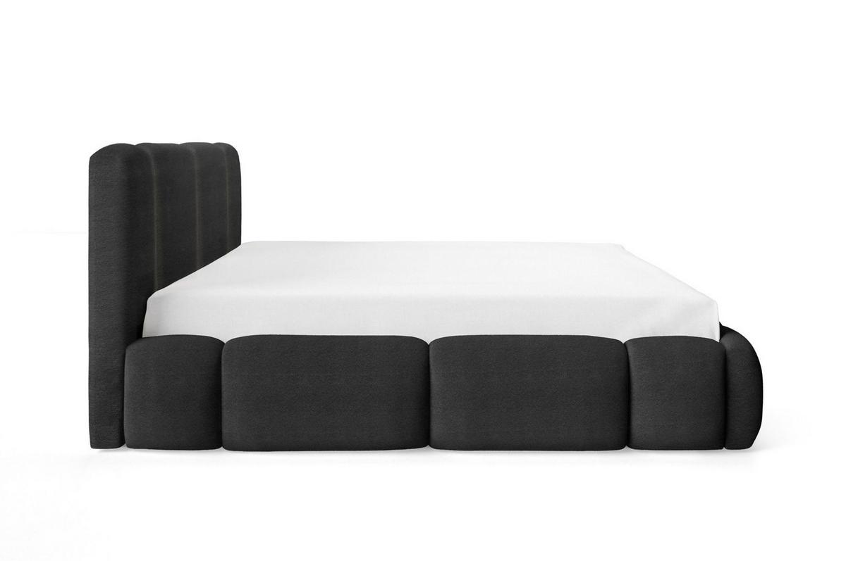 POLSTERBETT Springs - Schwarz, Holzwerkstoff/Textil (160/200cm) - Fun Möbel