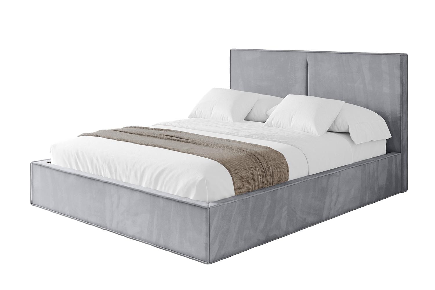 POLSTERBETT mit Bettkasten und Lattenrost, Boxbett ohne Matratze - EMMI 180x200 Hellgrau - Hellgrau, Holzwerkstoff/Textil (180/200cm) - ALTDECOR
