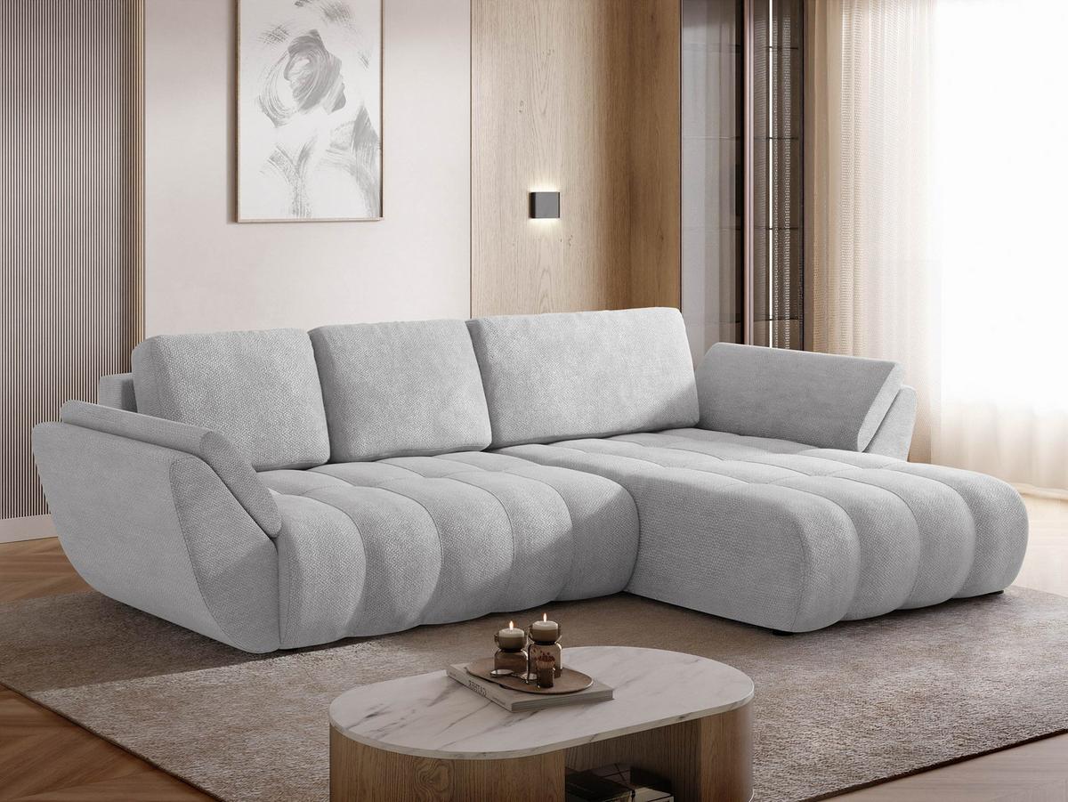 ECKSOFA Faro - Hellgrau/Schwarz, Holz/Kunststoff (283/195cm) - MIRJAN24