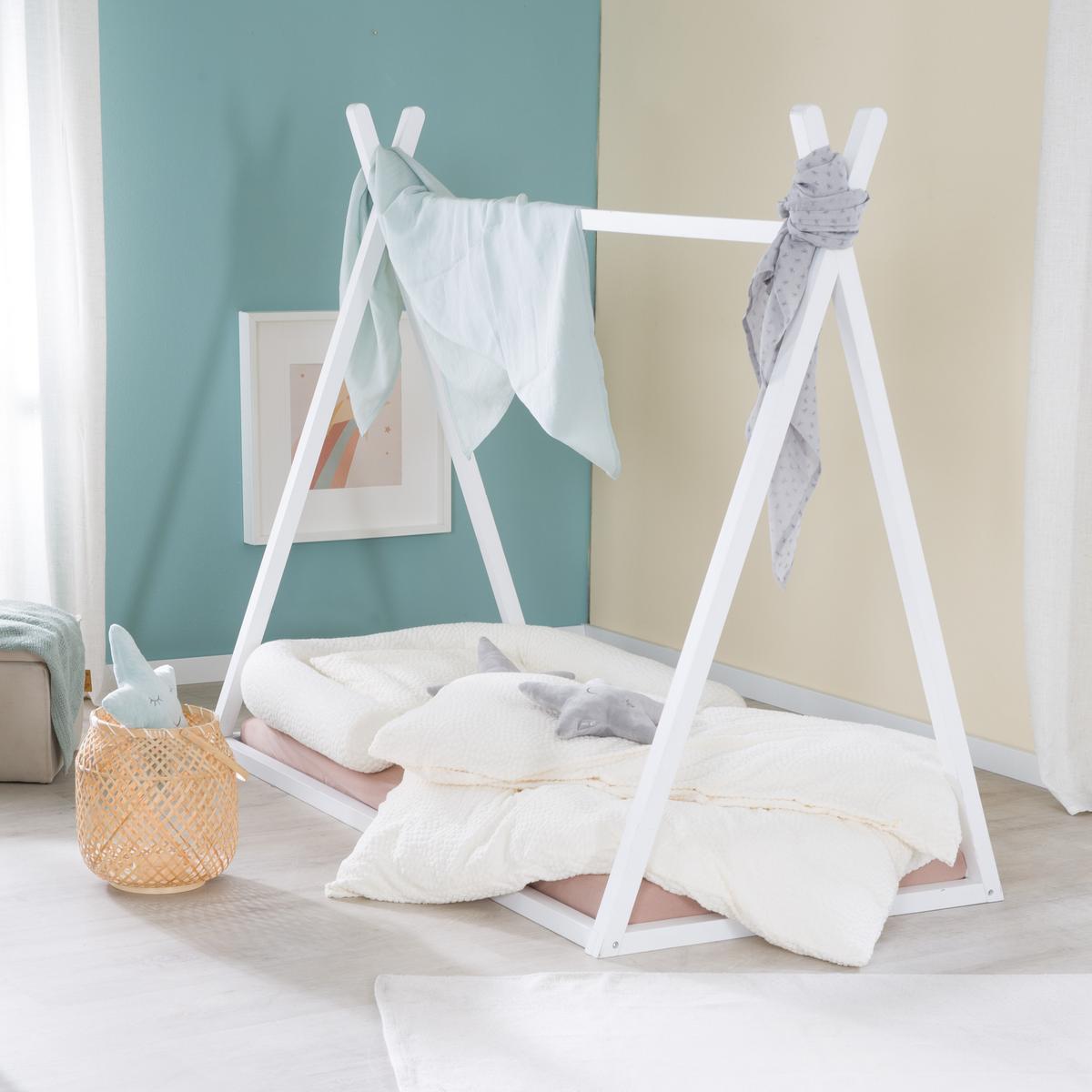TIPPIBETT 70 x 140 cm Montessori Weiß - Weiß, Holzwerkstoff (70/140cm) - Roba