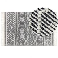 KURZFLOR-TEPPICH Savuca 230/160 cm - Schwarz, Textil (160/230cm) - Beliani
