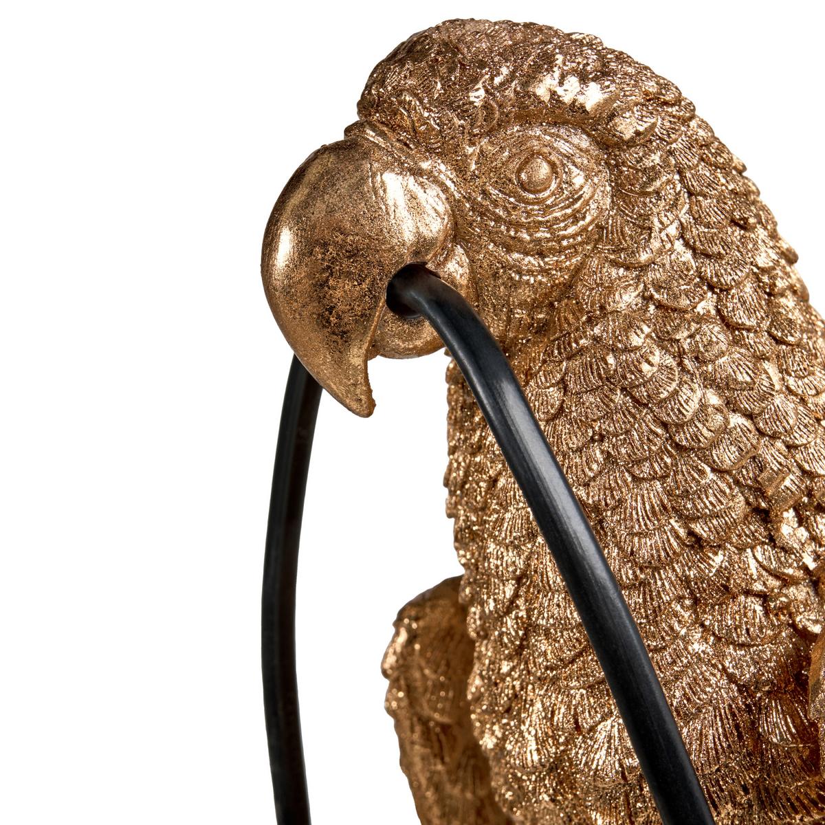 TISCHLAMPE Papagei Gold Sinatra - Messingfarben/Goldfarben, Kunststoff (14/17/46cm) - Beliani