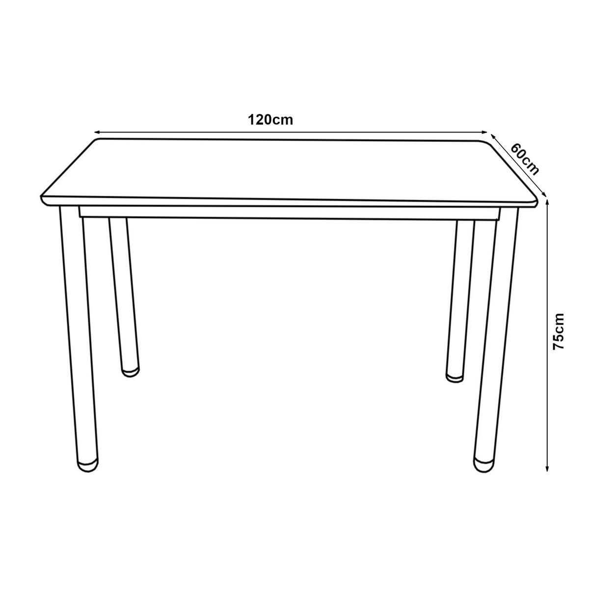 ESSTISCH Tammela - Eichefarben/Weiß, Holzwerkstoff/Metall (120/60/75cm) - [en.casa]
