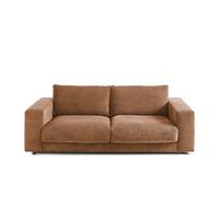 SOFA 2-SITZER MADELINE Braun Cord - Schwarz/Braun, Kunststoff/Textil (230/85/127cm) - KAWOLA