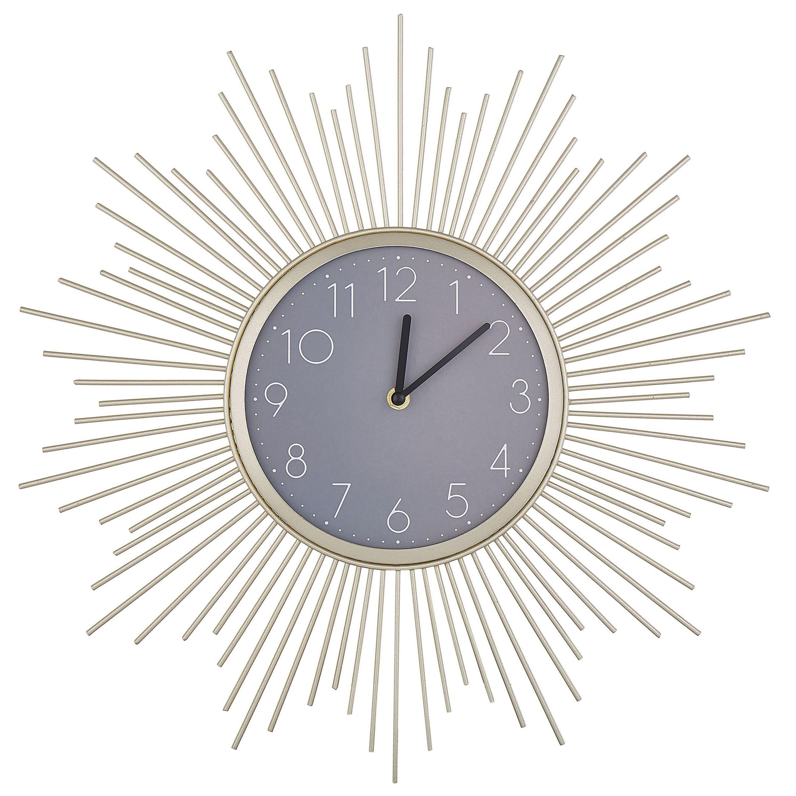 WANDUHR Metall gold/grau Solura - Goldfarben, Metall (45/45/3cm) - Beliani
