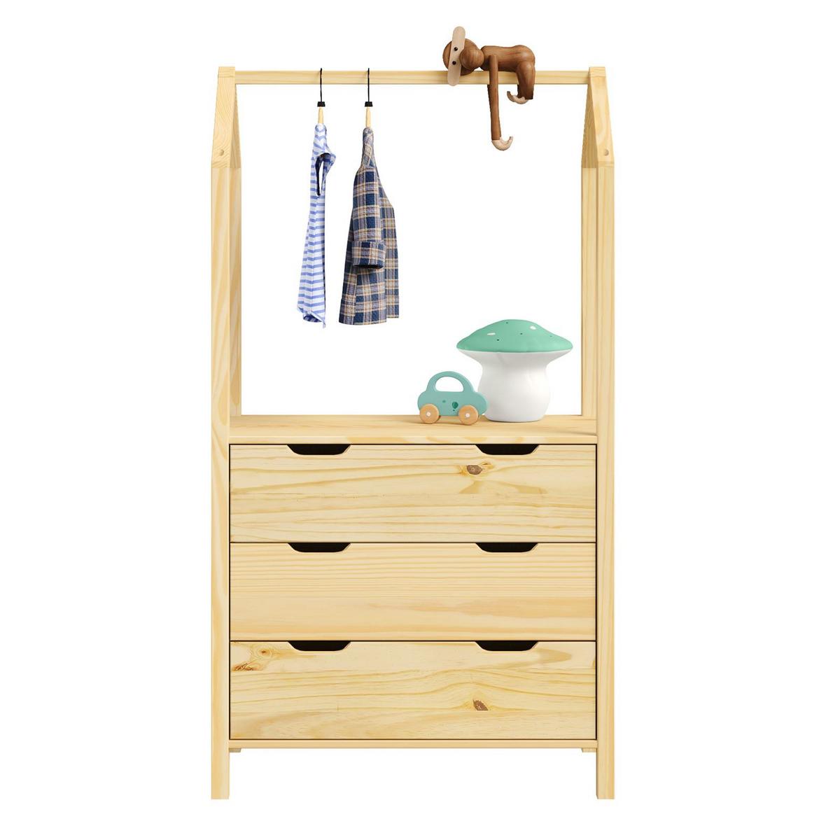 KOMMODE AMIRA natur - Naturfarben, Holz (83/152/41cm) - IDIMEX