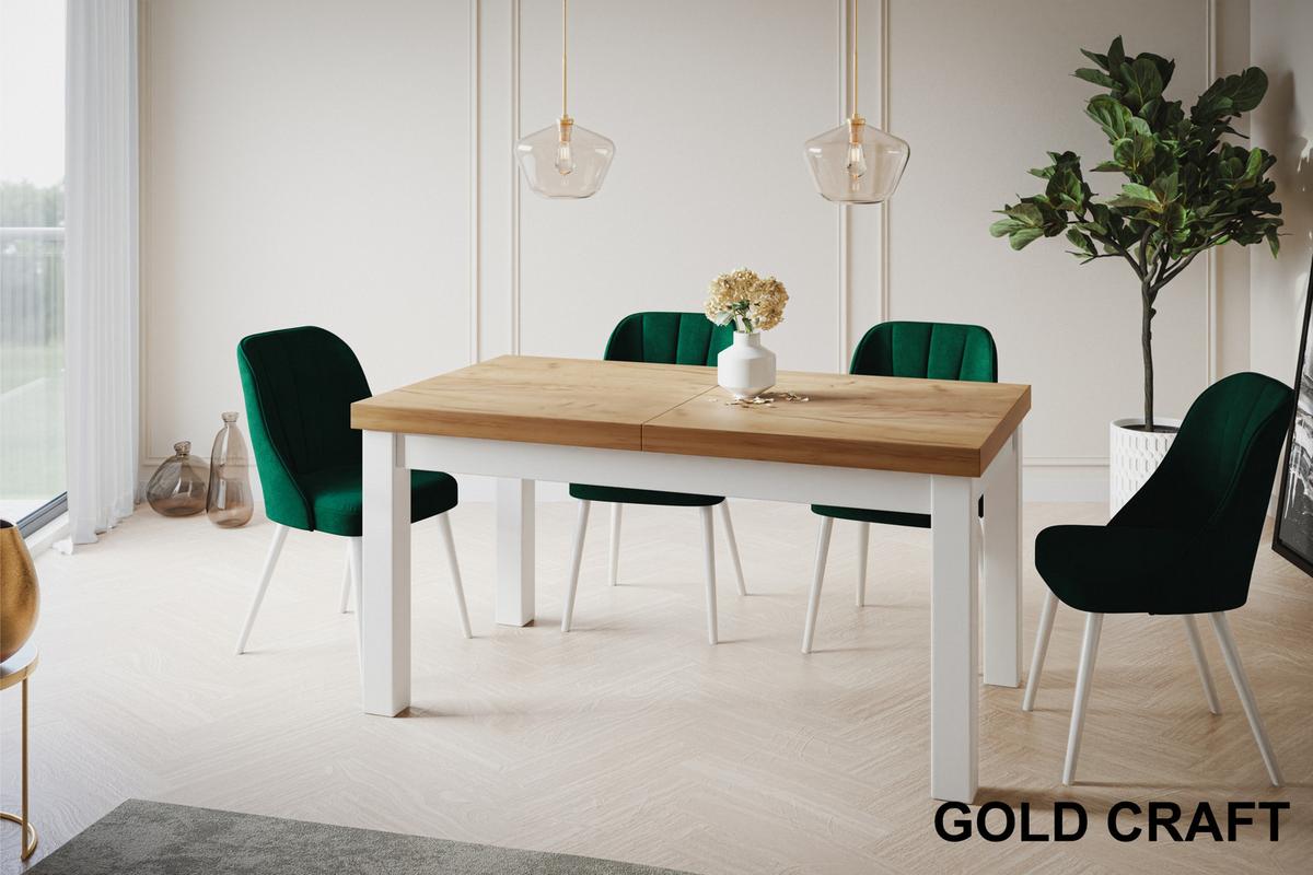 RECHTECKIGER Esstisch Ausziehbar – Moderner Wohnzimmertisch Küchentisch und Esszimmertisch – Tisch mit Holzbeinen, Maßen von 160 – 210 cm – Craft - Braun/Weiß, Holzwerkstoff (160/90/78cm) - Alpi-Möbel