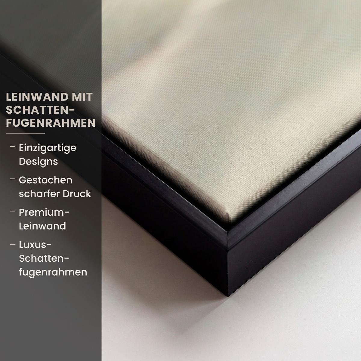 LEINWAND Bilder mit Rahmen - Dünen mit Strandhafer in der Sonne des Nationalparks Schleswig-Holsteinisches Wattenmeer - 90x90 - Creme, Textil (90/90cm) - MuchoWow