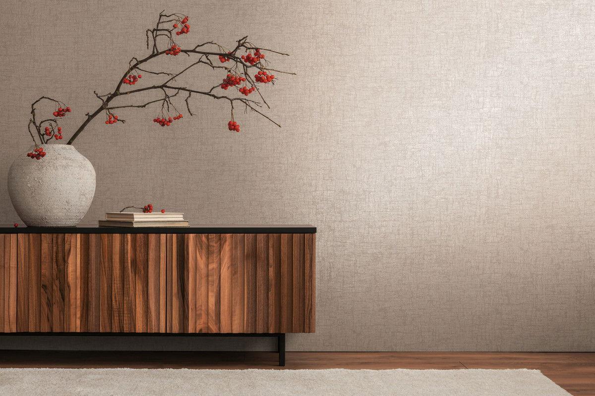 VLIESTAPETE Braun 53/1005 cm - Braun, Textil (53/1cm) - KUNSTLOFT