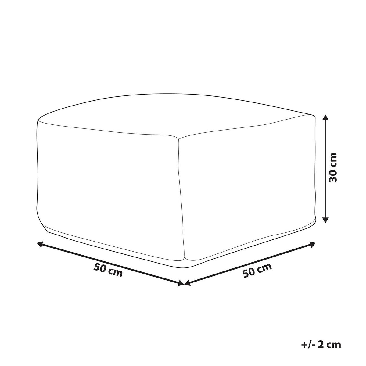 POUF Gopi 50/50/30 cm - Grün, Naturmaterialien (50/30/50cm) - Beliani