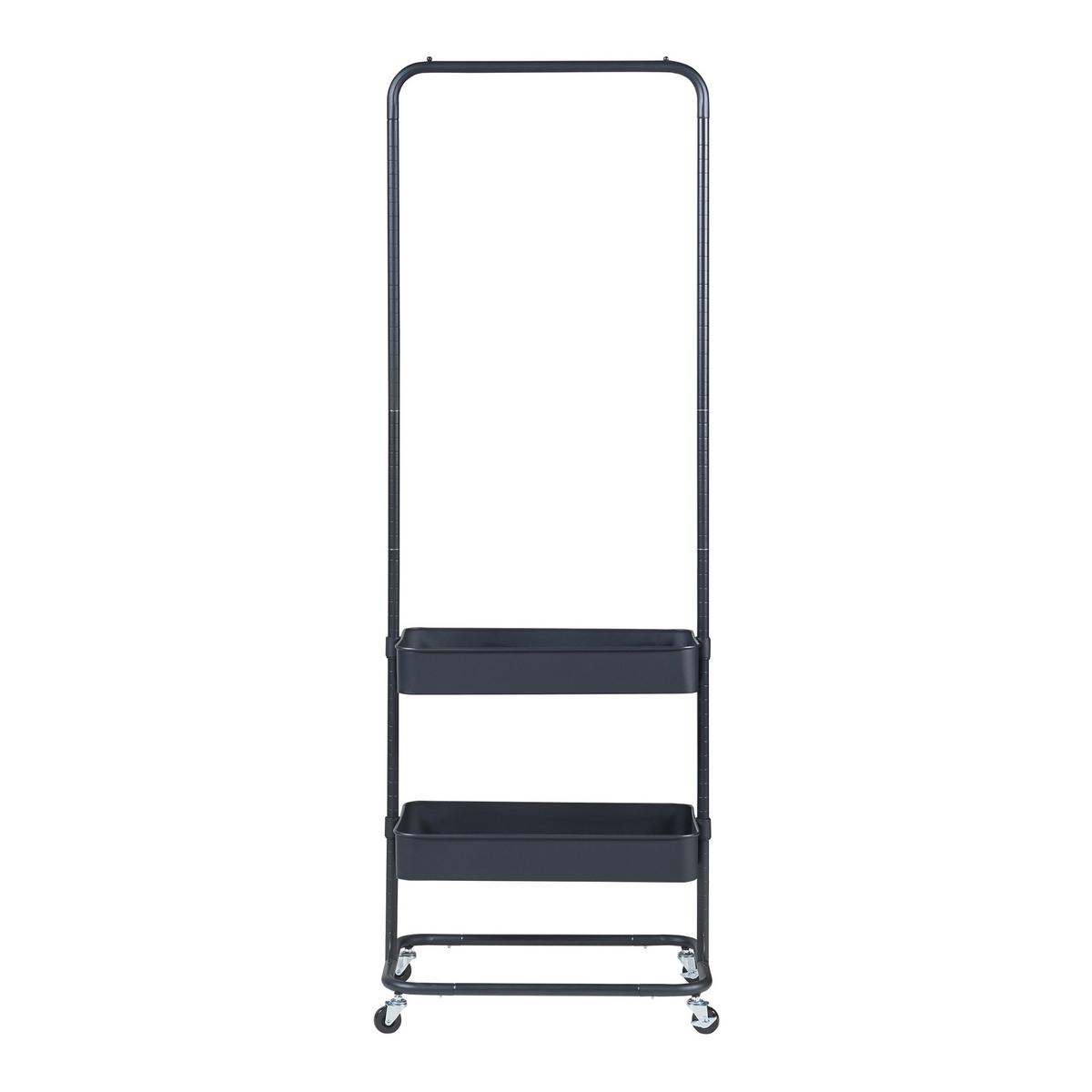GARDEROBENSTÄNDER Kumad - Schwarz, Metall (58/174.5/36cm) - [en.casa]