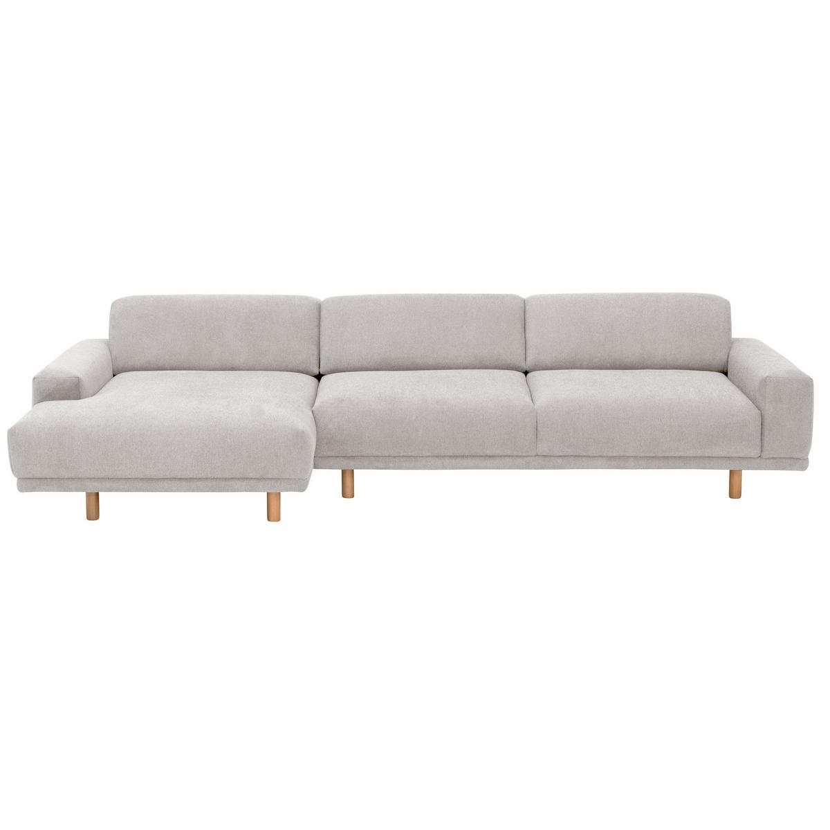 ECKSOFA mit Longchair links Kattryna Flachgewebe silber - Silberfarben, Kunststoff (133/283cm) - 58aufmkessel