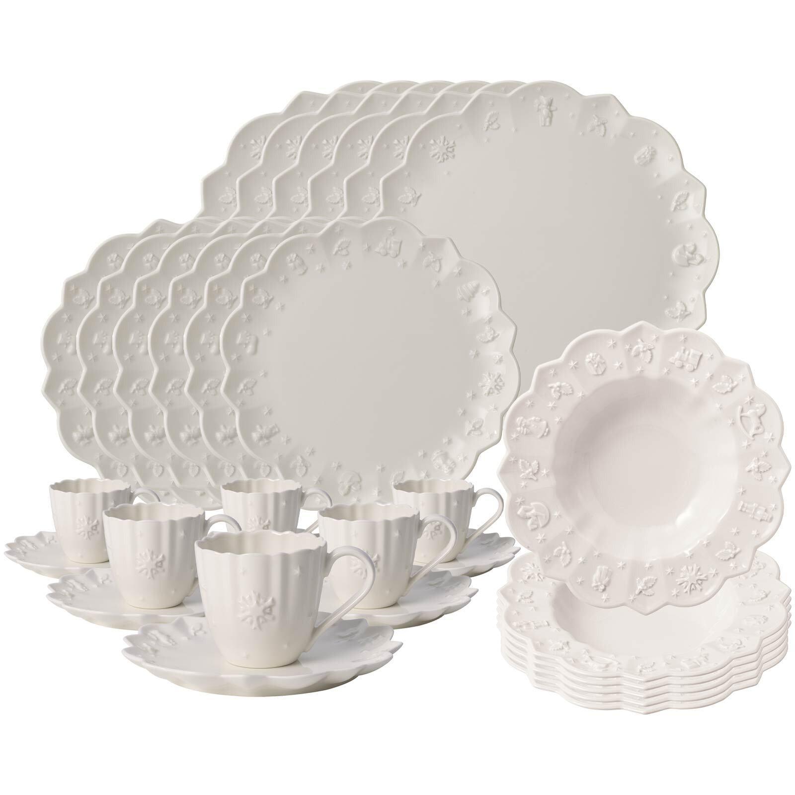 KOMBISERVICE Toy's Delight Royal Classic weiß 30-tlg. - Weiß, Keramik (2/2/2cm) - Villeroy & Boch