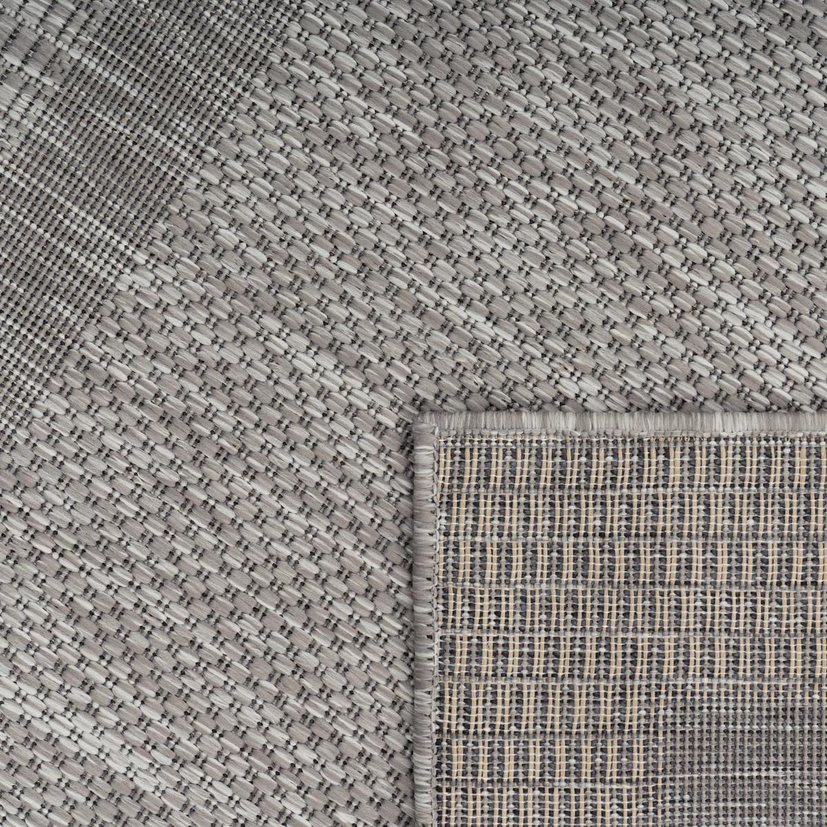 OUTDOORTEPPICH, mit Bordüre, aus Polypropylen, Grau, 80 x 150 cm - Grau, Textil (150/80cm) - KADIMA DESIGN