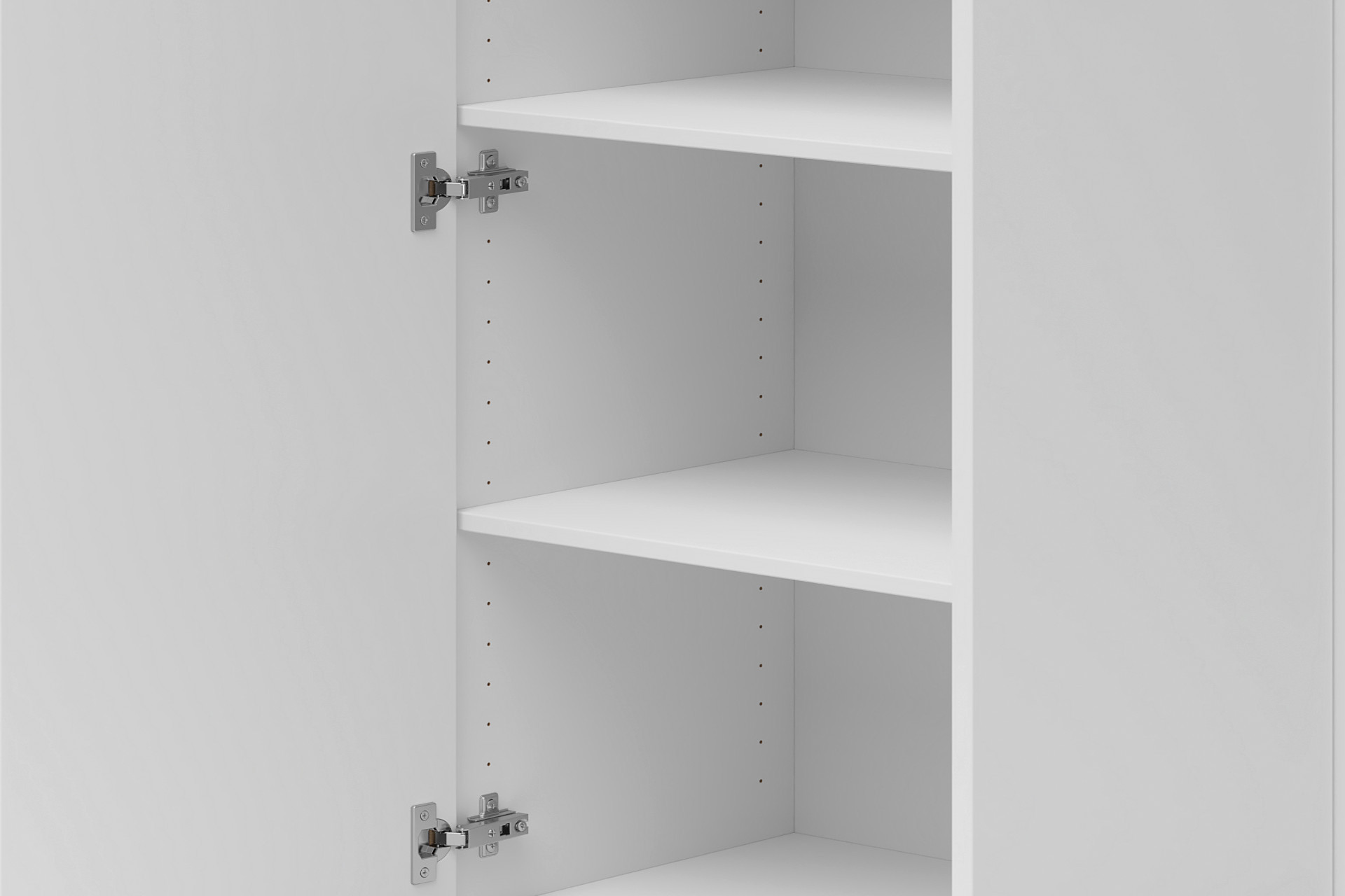 Schrank Multistauraum weiß Holz verstellbare Einlegeböden