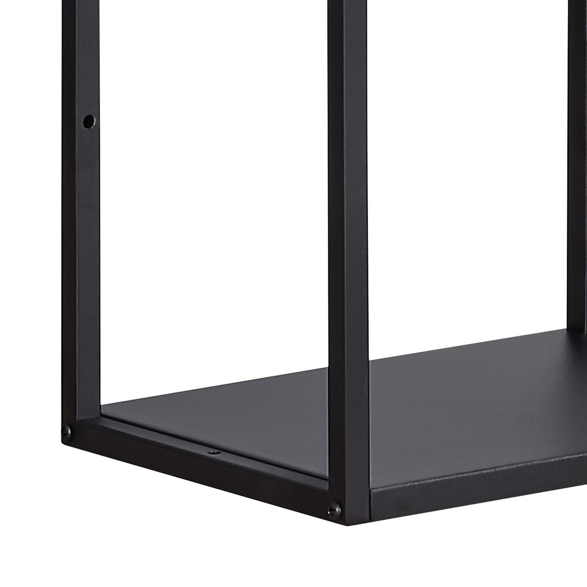 WANDREGAL-SET 3 TLG. Nostened - Schwarz, Metall (27.5/27.5/20cm) - [en.casa]