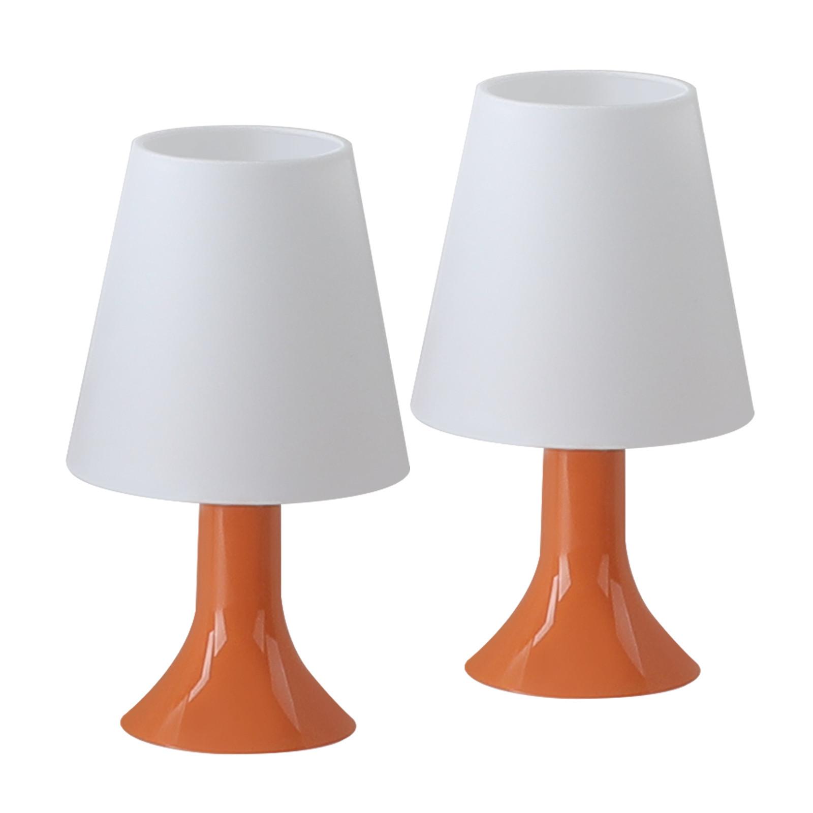 TISCHLEUCHTE Naumov (2er-Set) - Orange, Kunststoff (24.5/9/13cm) - Nettlife