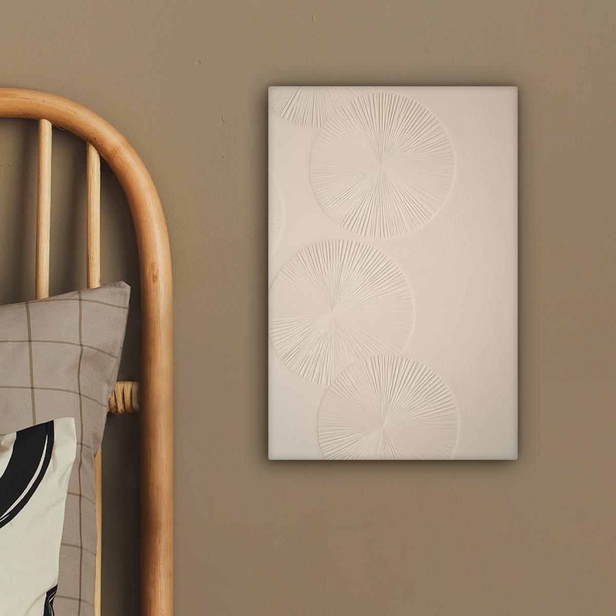 LEINWANDBILD Japandi - Beige - Modern Deko Wohnzimmer 20x30 cm - Ecru, Textil (20/30cm) - MuchoWow