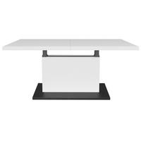 COUCHTISCH Höhenverstellbar Else 3 120x56x70 Holzwerkstoff Ice White - Schwarz/Weiß, Holzwerkstoff (120/70/56cm) - 58aufmkessel