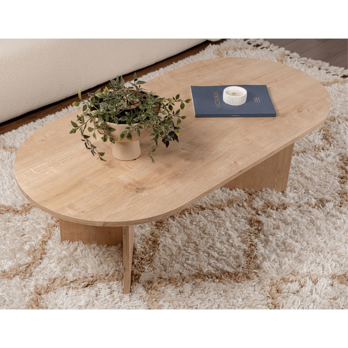 COUCHTISCH - iris 119/60/39,8 cm - Eichefarben, Holzwerkstoff (65/60/39.8cm) - Calicosy
