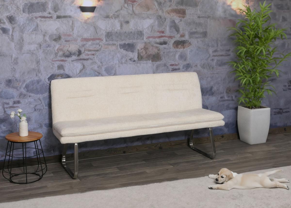 SITZBANK Cremeweiß - Creme/Weiß, Textil (180/93/58cm) - MCW